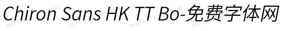 Chiron Sans HK TT Bo字体转换